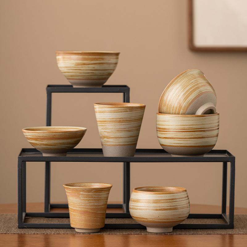 Handmade Ceramic Mug - 빈티지 에스프레소 컵, 틈새 디자인의 일본