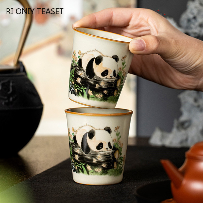Handmade Ceramic Mug - 1개 중국 전통 루 가마 도자기