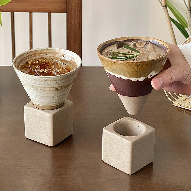 Handmade Ceramic Mug - 빈티지 커피잔 수제 세라믹 컵 깔때기