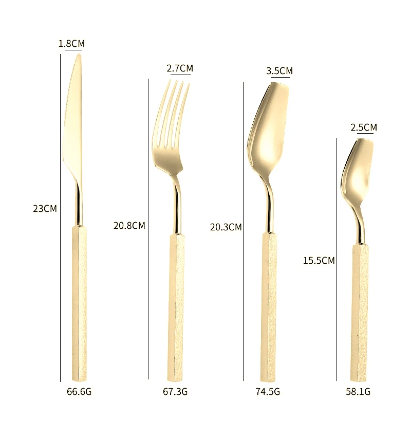 4피스 럭셔리 커트러리 세트 서양식 스테인리스 스틸 금 - Gold Plated Cutlery 리뷰 및 가격