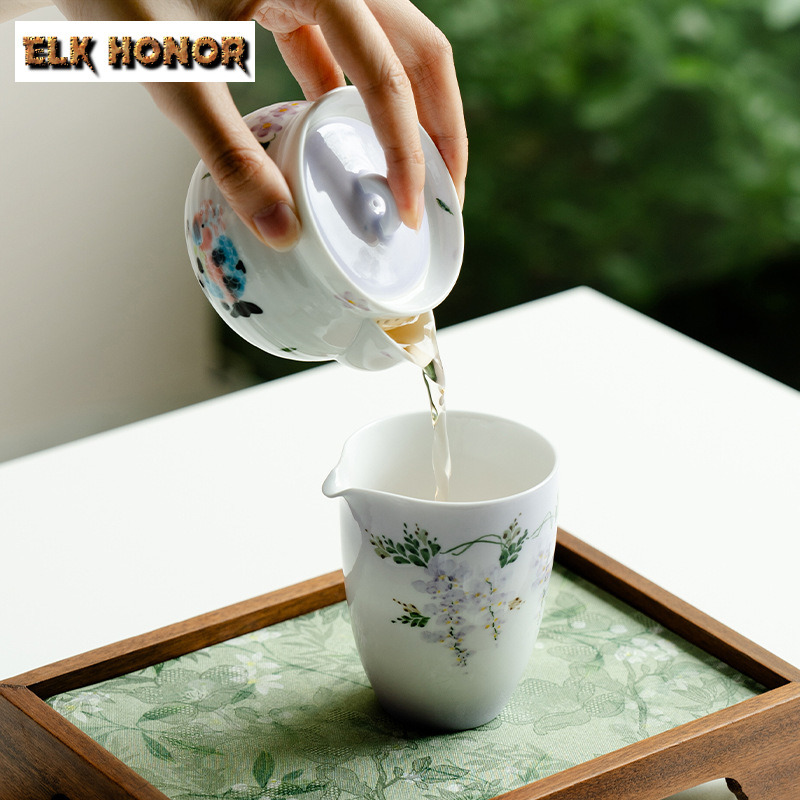 210ml 손으로 그린 ​​Wisteria Flower - Handmade Ceramic Mug 리뷰 및 가격