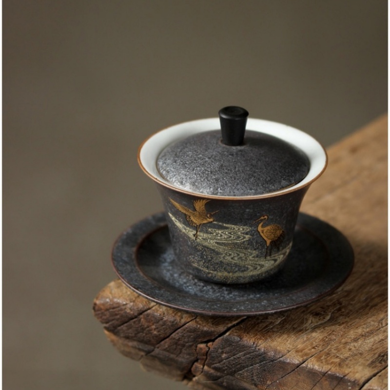 세라믹 크레인 Gaiwan 세라믹 수제 가정용 쿵푸 차 - Handmade Ceramic Mug 리뷰 및 가격