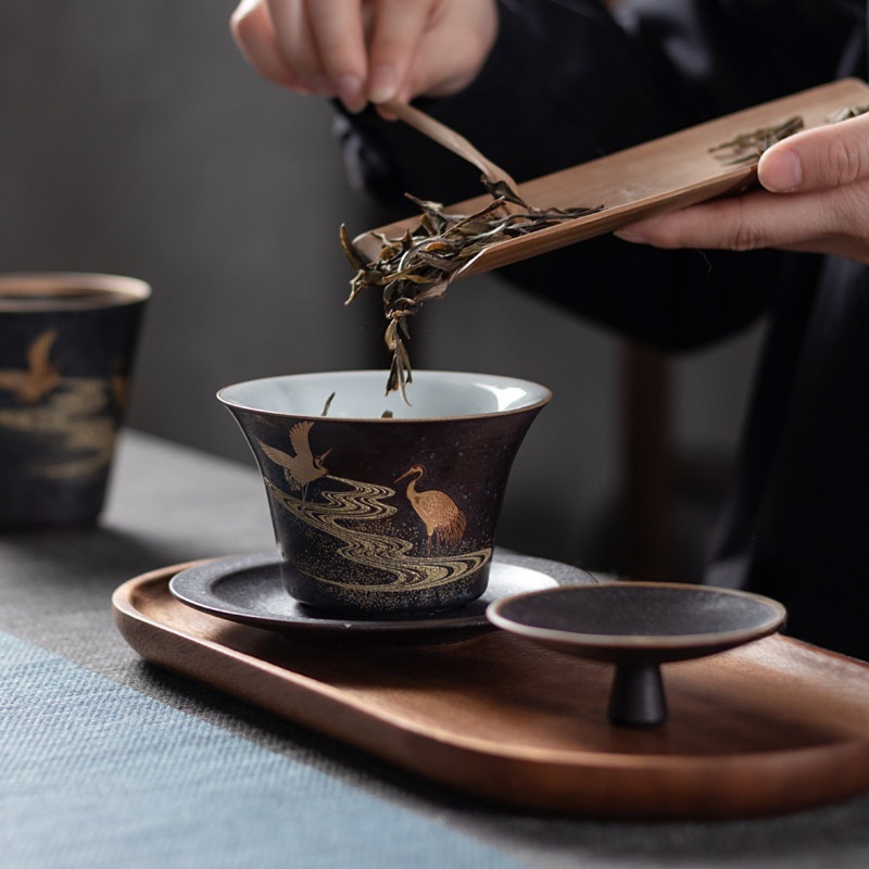 세라믹 크레인 Gaiwan 세라믹 수제 가정용 쿵푸 차 - Handmade Ceramic Mug 리뷰 및 가격