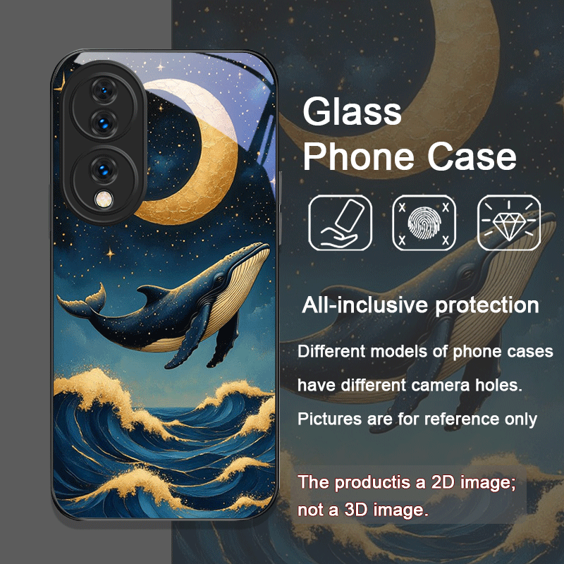 만화 별이 빛나는 하늘 블루 웨일 프린트 강화유리 휴대 - Huawei Mate 60 리뷰 및 가격