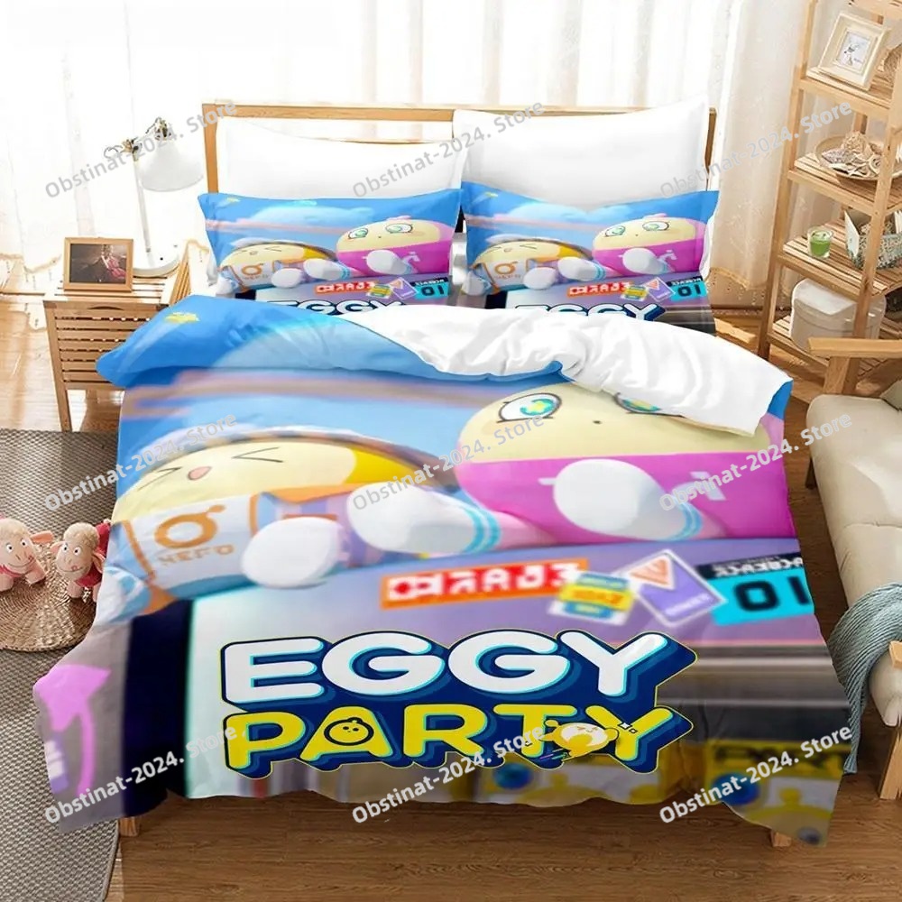 홈 텍스타일 에기 파티 침구 세트 베개 커버 싱글 트윈 - Linen Duvet Cover 리뷰 및 가격