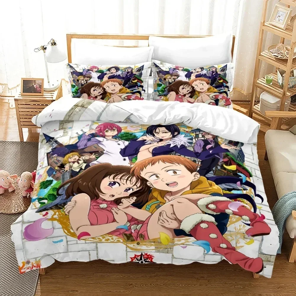 애니메이션 일곱 치명적인 죄 프린트 침구 세트 이불 커 - Linen Duvet Cover 리뷰 및 가격