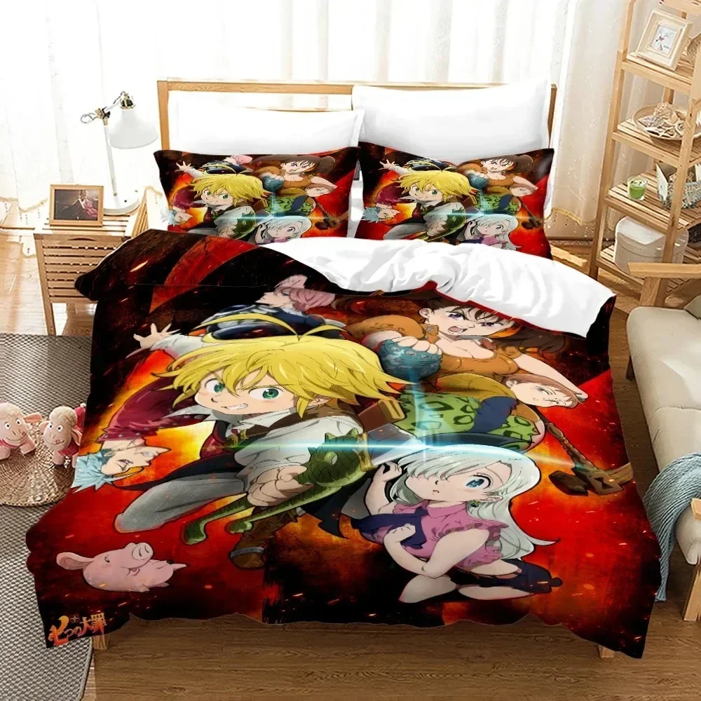애니메이션 일곱 치명적인 죄 프린트 침구 세트 이불 커 - Linen Duvet Cover 리뷰 및 가격