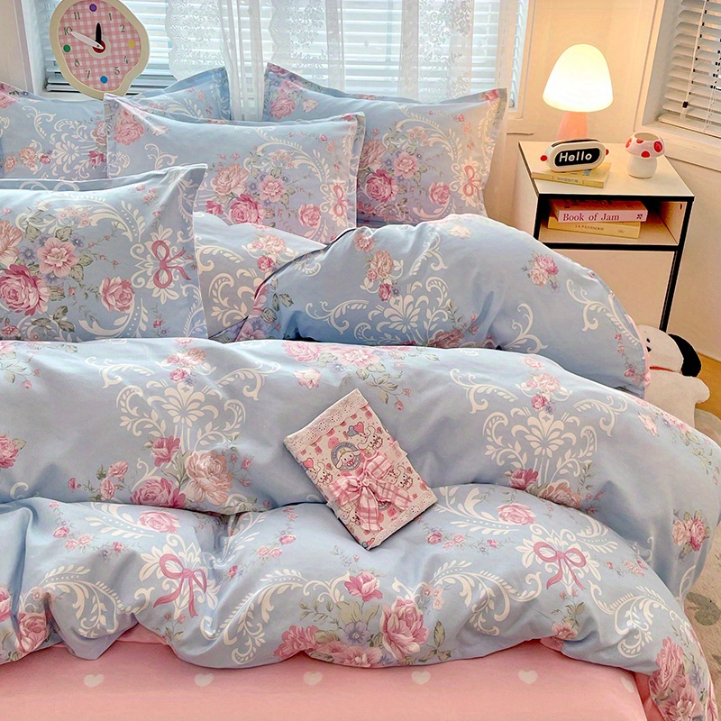 4피스 파스토럴 침구 세트 부드럽고 피부 친화적인 이불 - Linen Duvet Cover 리뷰 및 가격