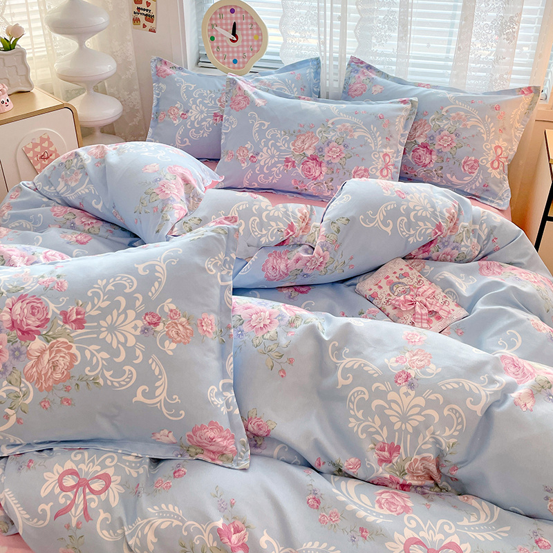 4피스 파스토럴 침구 세트 부드럽고 피부 친화적인 이불 - Linen Duvet Cover 리뷰 및 가격