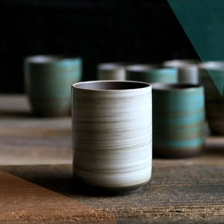 손으로 그린 ​​Crackle Glaze 석기 머그잔, - Handmade Ceramic Mug 리뷰 및 가격
