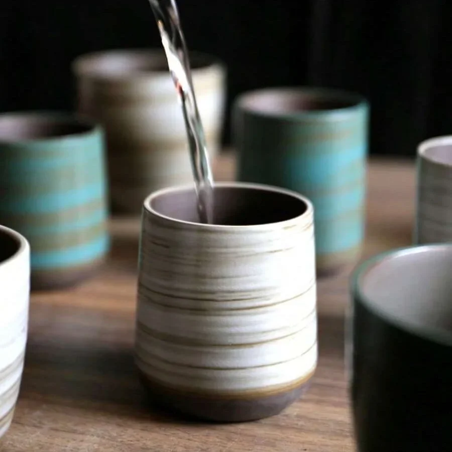 손으로 그린 ​​Crackle Glaze 석기 머그잔, - Handmade Ceramic Mug 리뷰 및 가격