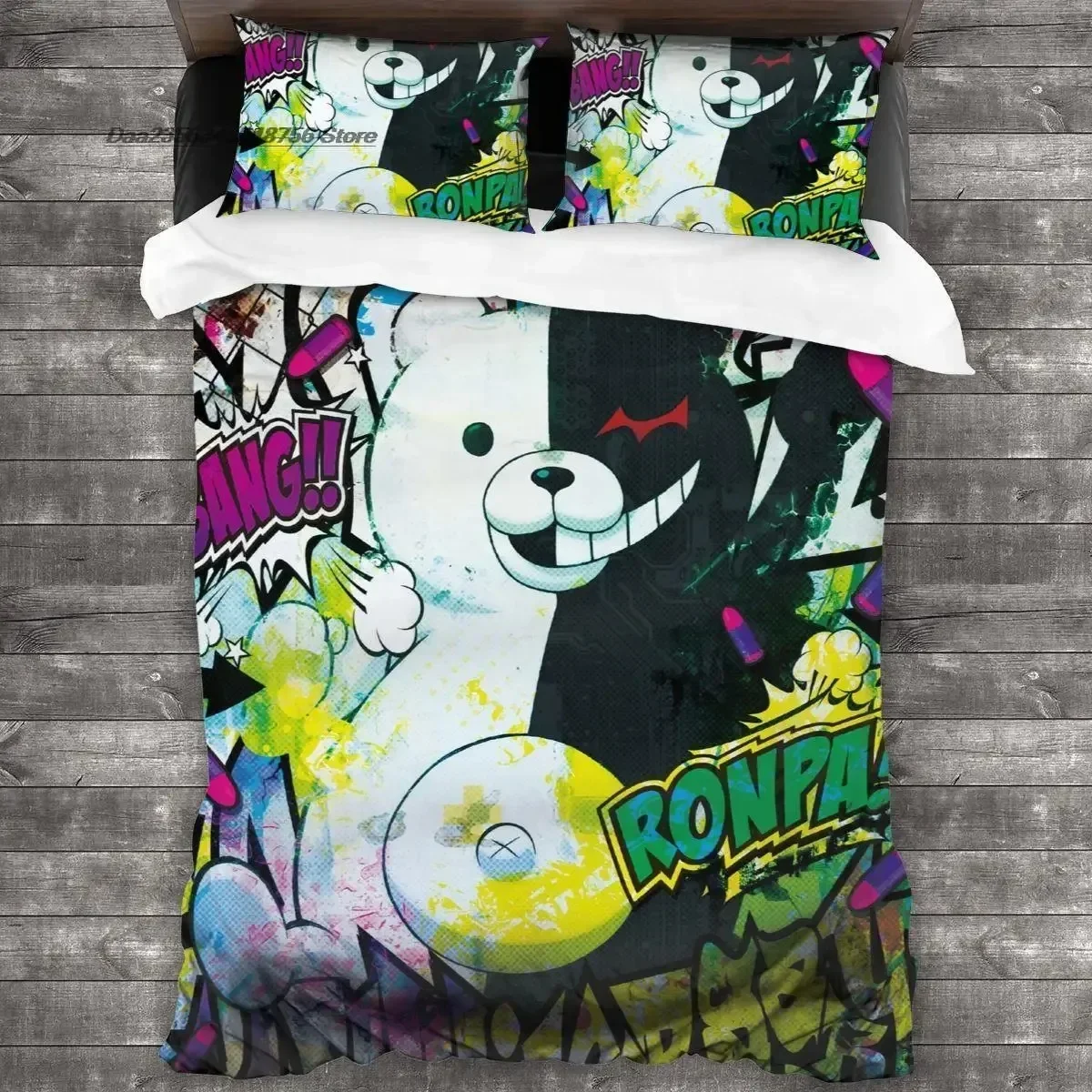 3D 프린트 만화 Danganronpa Monokuma - Linen Duvet Cover 리뷰 및 가격