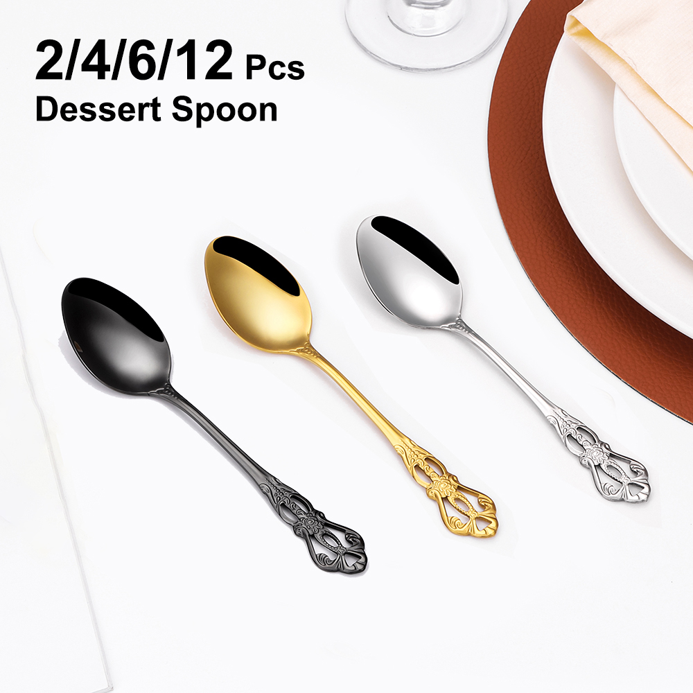 골드 디저트 스푼, 스테인리스 스틸 커트레이 아이스크림 - Gold Plated Cutlery 리뷰 및 가격