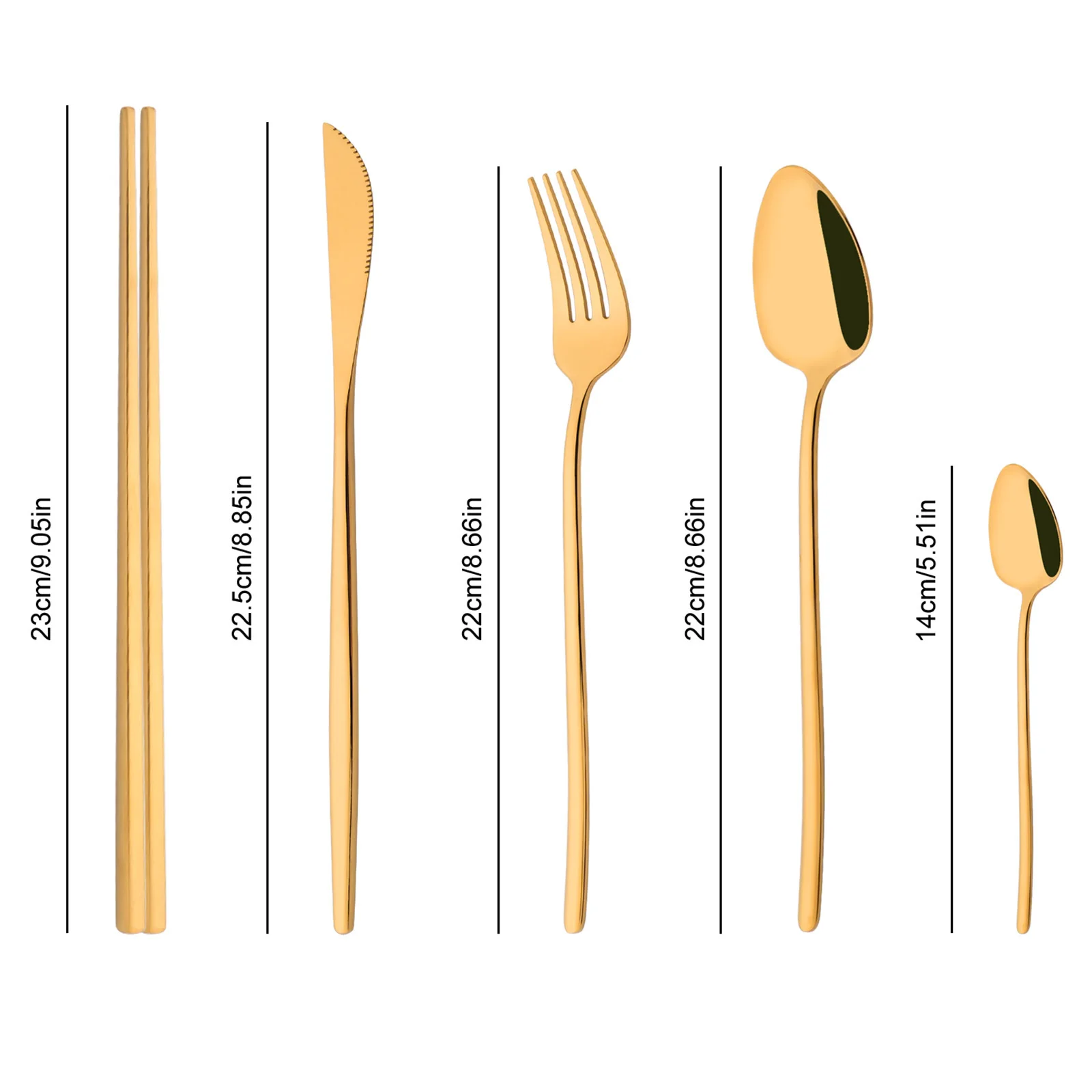 한국어 8Pcs 식기 세트 고품질 스테인레스 스틸 디너 - Gold Plated Cutlery 리뷰 및 가격